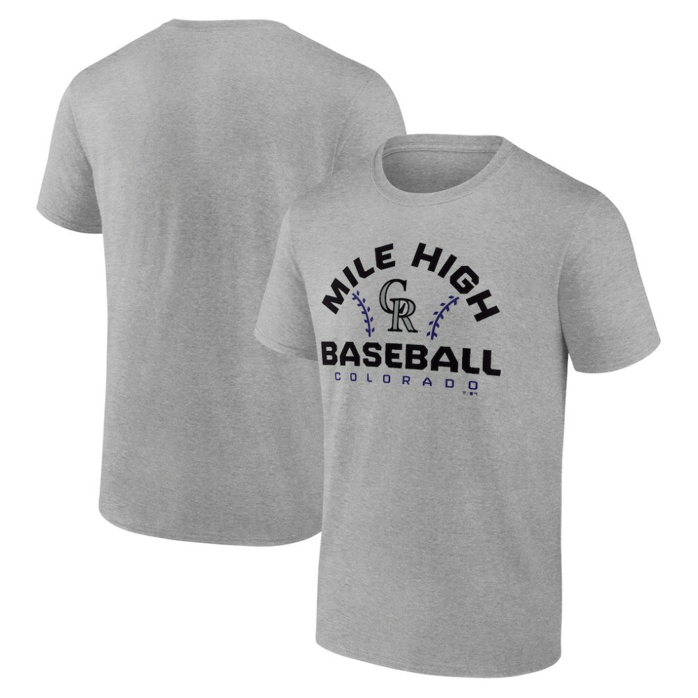Colorado Rockies Team Go For Two T-Shirt - Heather Gray - MLB Lifestyle