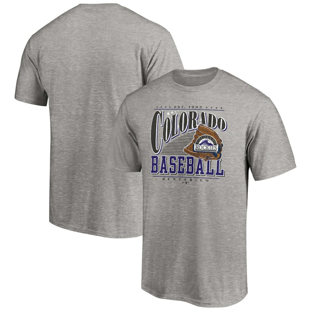 Colorado Rockies Cooperstown Collection Winning Time T-Shirt - Heather Gray - MLB Discount
