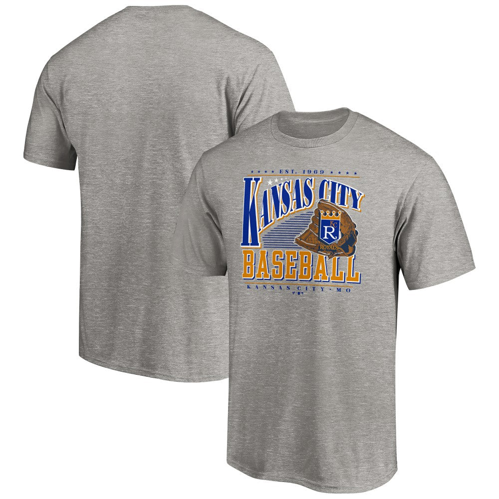 Kansas City Royals Cooperstown Collection Winning Time T-Shirt - Heather Gray - MLB Discount