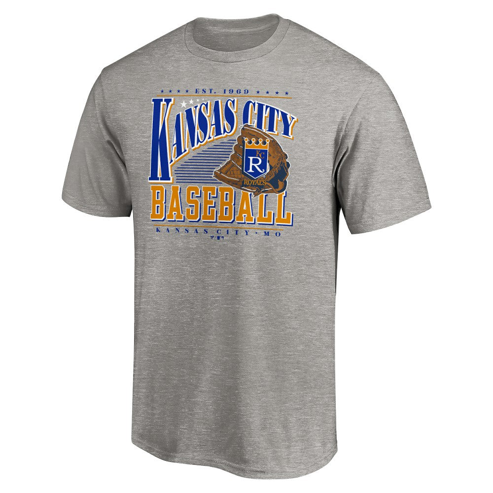 Kansas City Royals Cooperstown Collection Winning Time T-Shirt - Heather Gray - MLB Discount