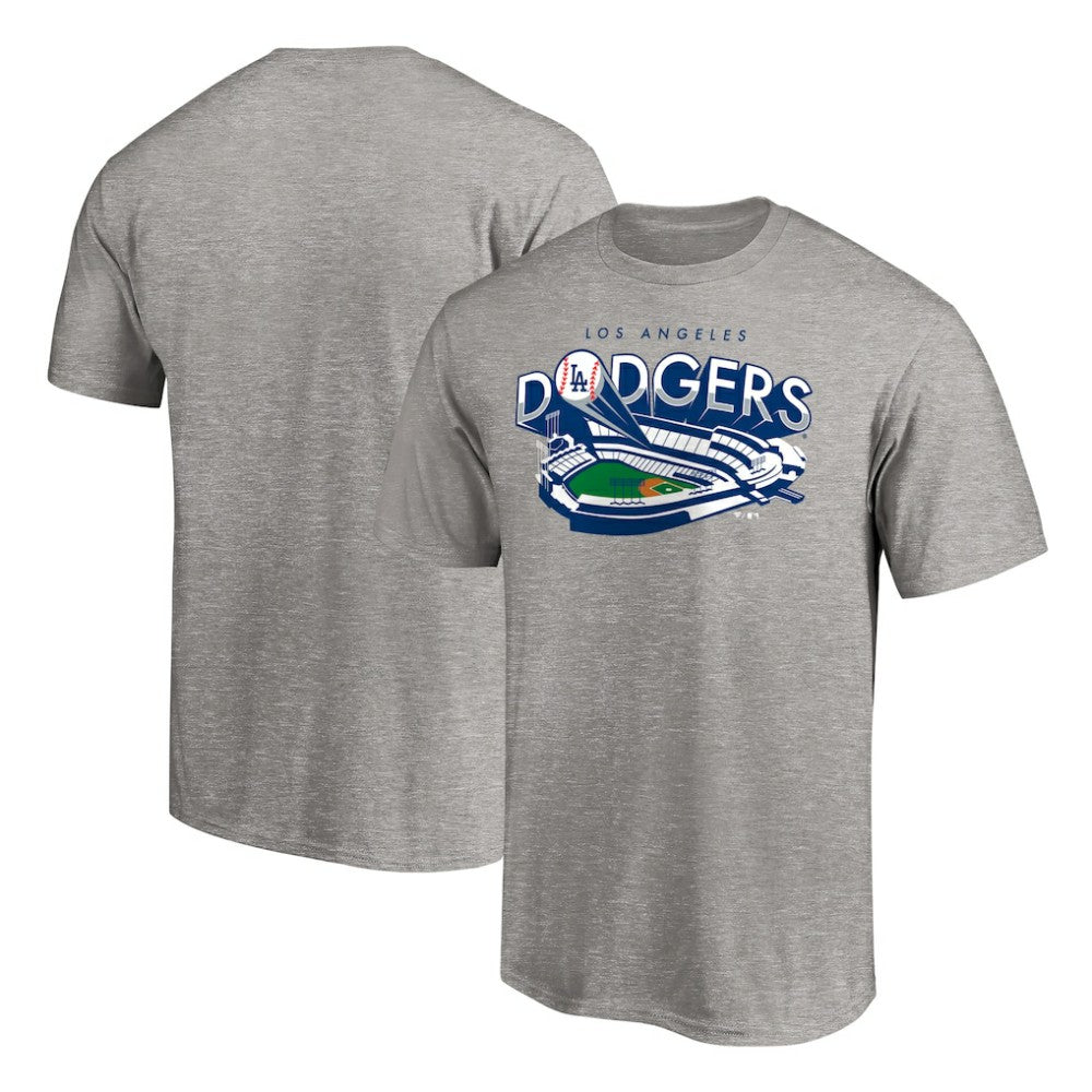 Los Angeles Dodgers Team Heater T-Shirt - Heather Gray - MLB Discount