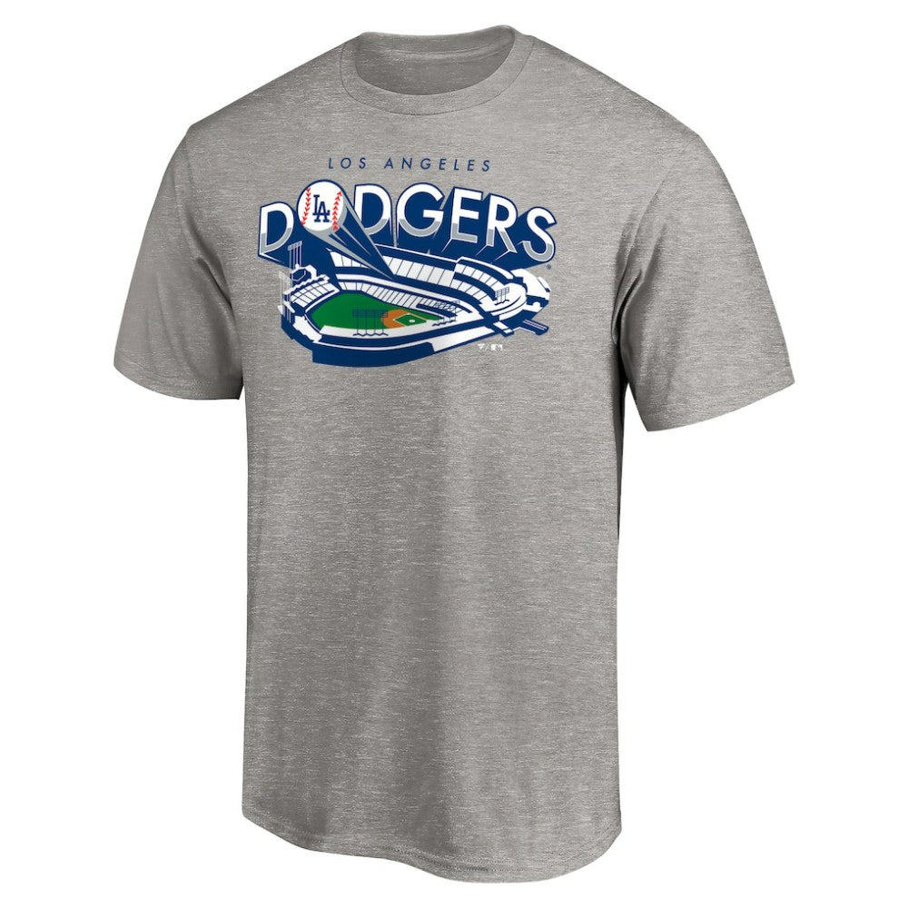Los Angeles Dodgers Team Heater T-Shirt - Heather Gray - MLB Discount