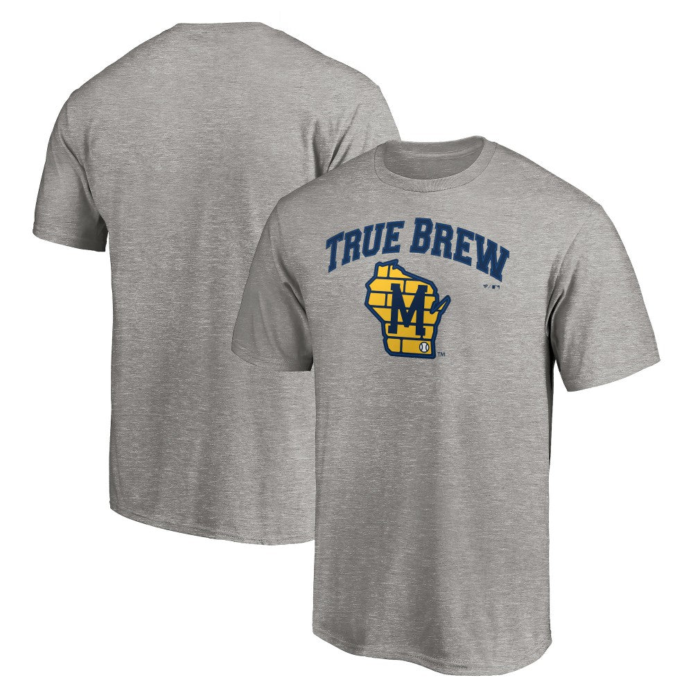 Milwaukee Brewers Team Heater T-Shirt - Heather Gray - MLB on Sale