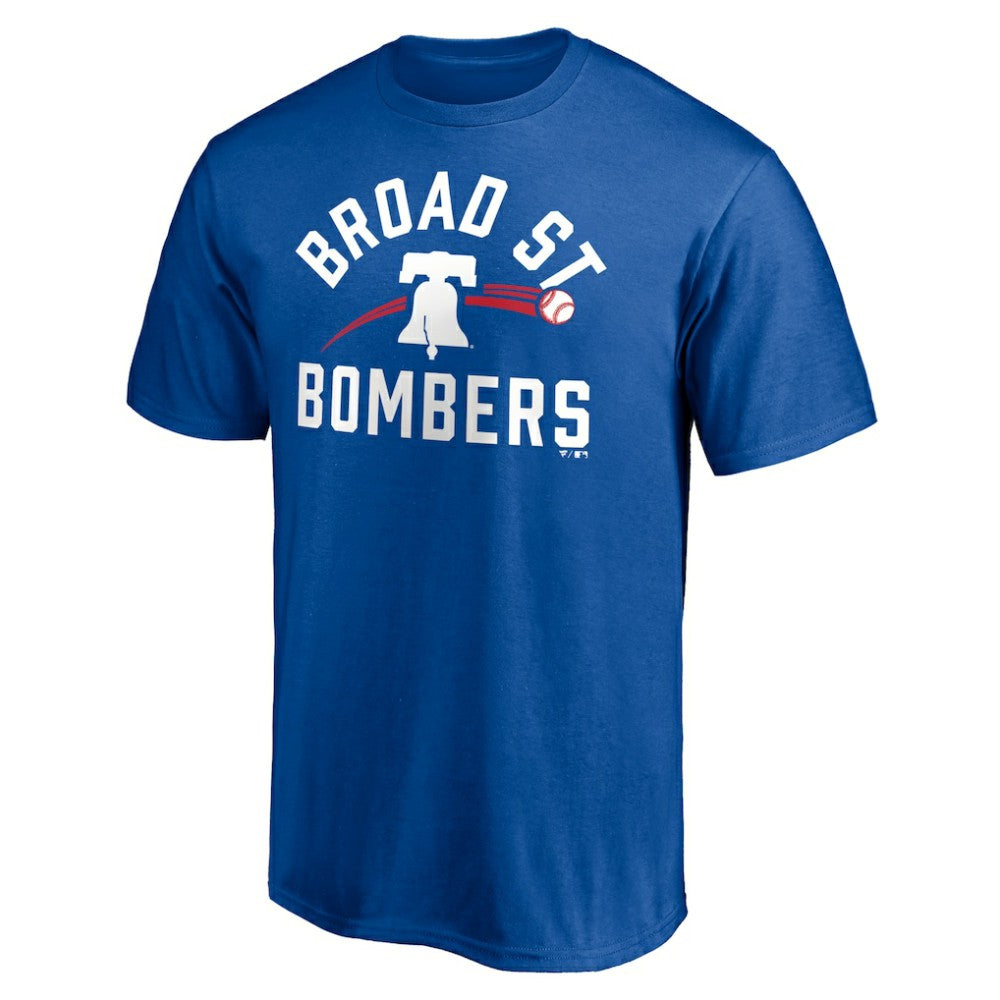 Philadelphia Phillies Paint the Black Broad Street Bombers T-Shirt - Royal - MLB Lifestyle