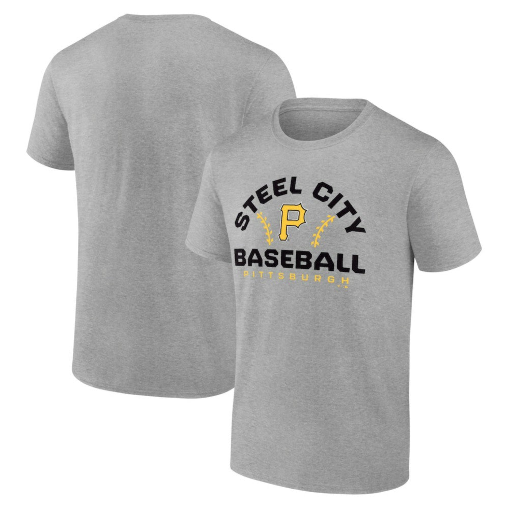 Pittsburgh Pirates Team Go For Two T-Shirt - Heather Gray - MLB on Sale