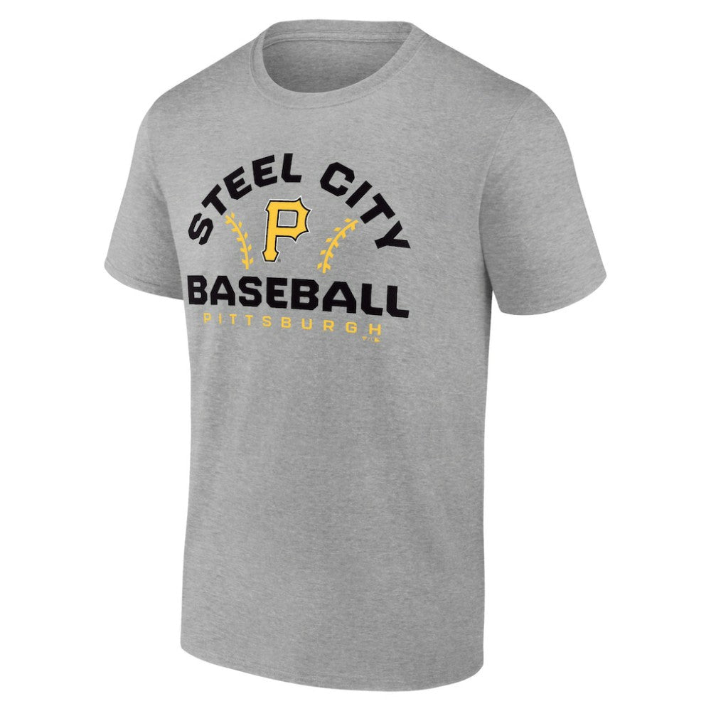 Pittsburgh Pirates Team Go For Two T-Shirt - Heather Gray - MLB on Sale