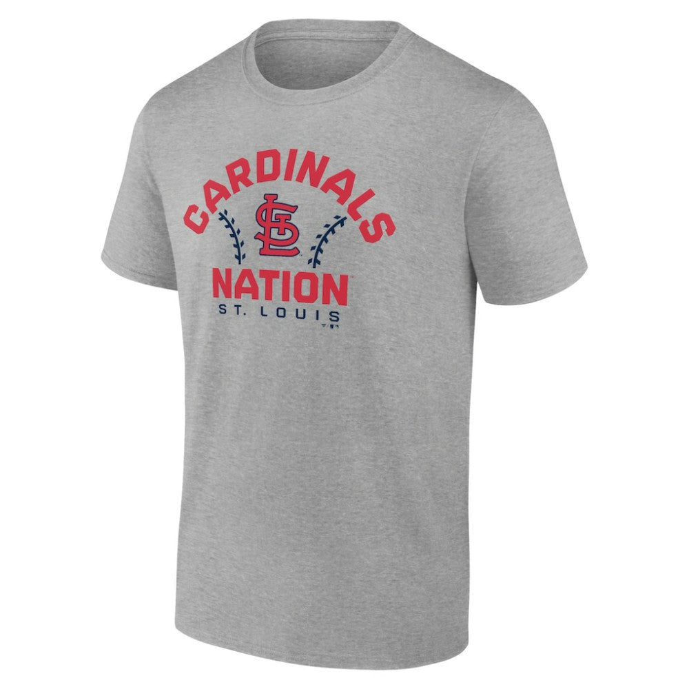 St. Louis Cardinals Team Go For Two T-Shirt - Heather Gray - MLB Lifestyle