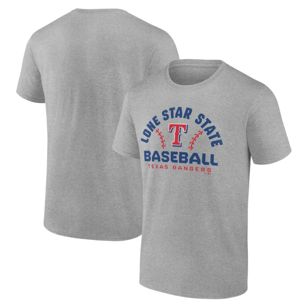 Texas Rangers Team Go For Two T-Shirt - Heather Gray - MLB on Sale