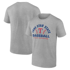 Texas Rangers Team Go For Two T-Shirt - Heather Gray - MLB on Sale