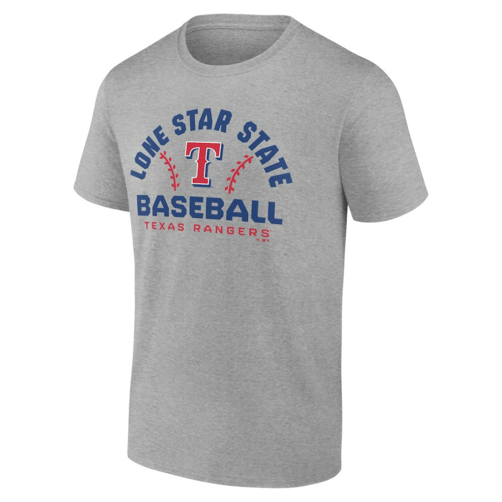 Texas Rangers Team Go For Two T-Shirt - Heather Gray - MLB on Sale