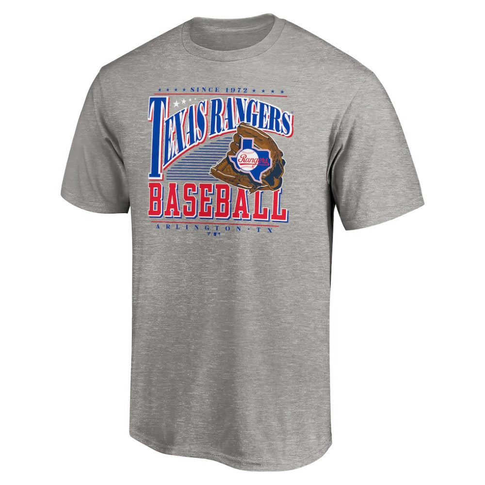 Texas Rangers Cooperstown Collection Winning Time T-Shirt - Heather Gray - MLB Discount