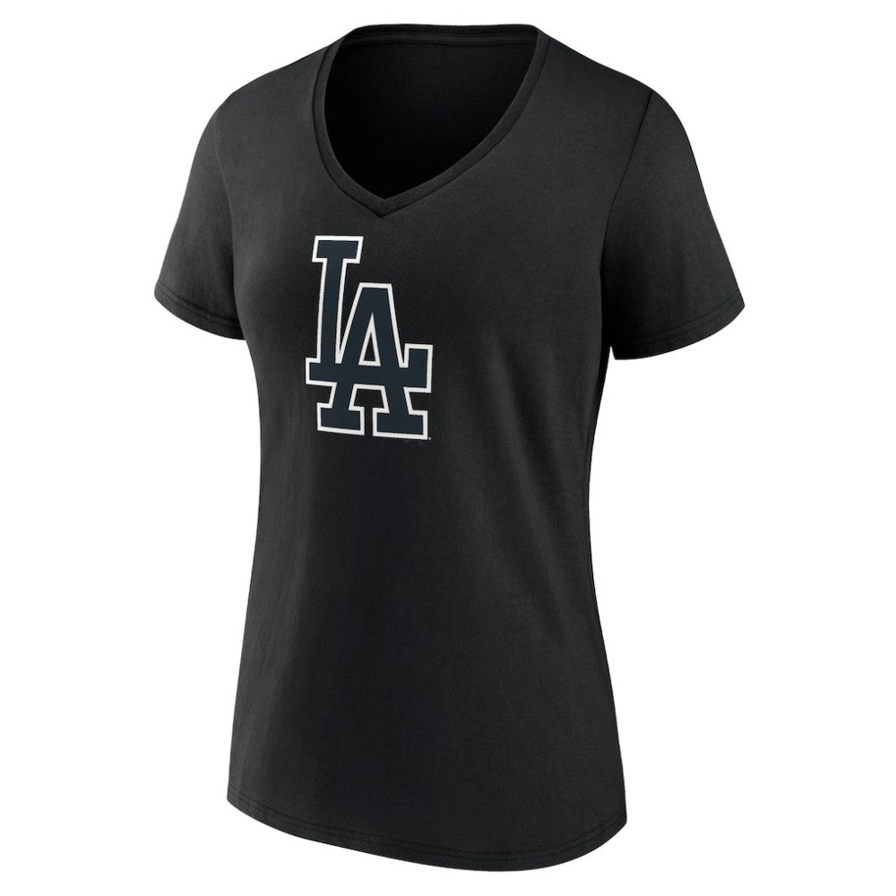 Los Angeles Dodgers Women's Rough Diamond V-Neck T-Shirt - Black - MLB on Sale