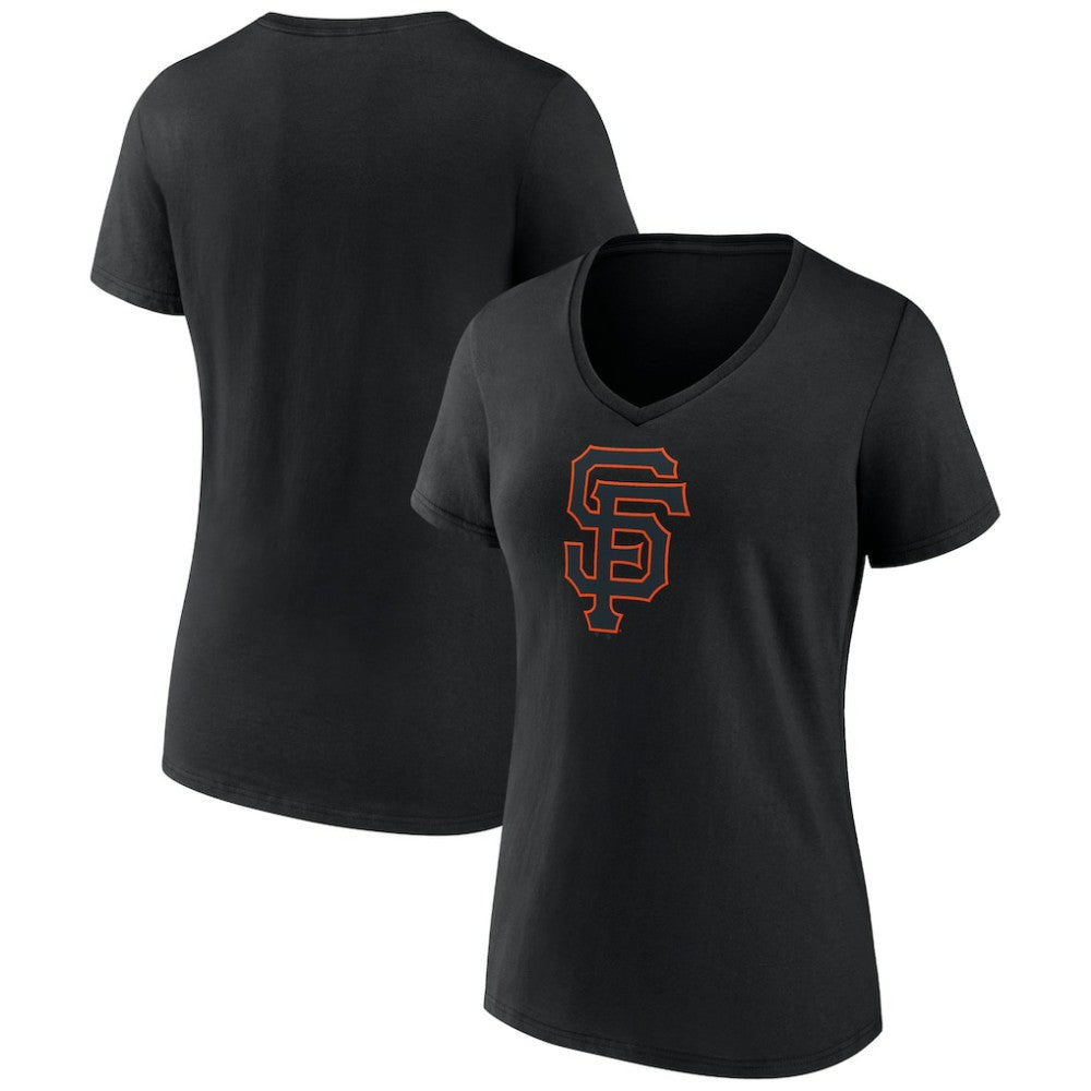San Francisco Giants Women's Rough Diamond V-Neck T-Shirt - Black - MLB Online