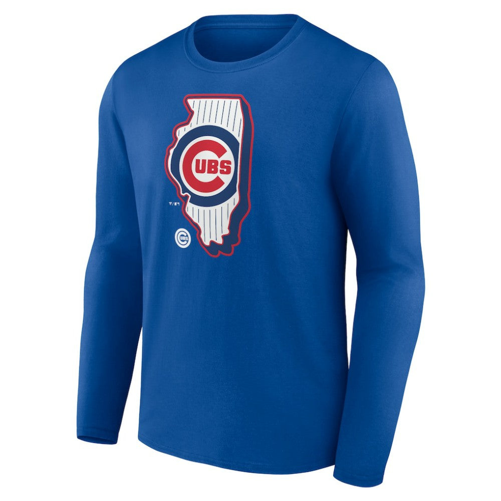 Chicago Cubs Paint the Black Long Sleeve T-Shirt - Royal - MLB on Sale