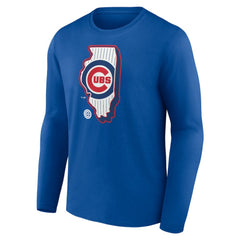 Chicago Cubs Paint the Black Long Sleeve T-Shirt - Royal - MLB on Sale