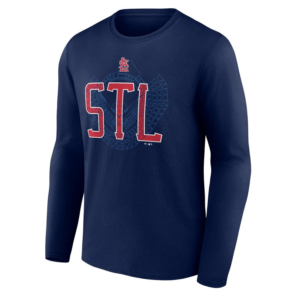 St. Louis Cardinals Paint the Black Long Sleeve T-Shirt - Navy - MLB Lifestyle