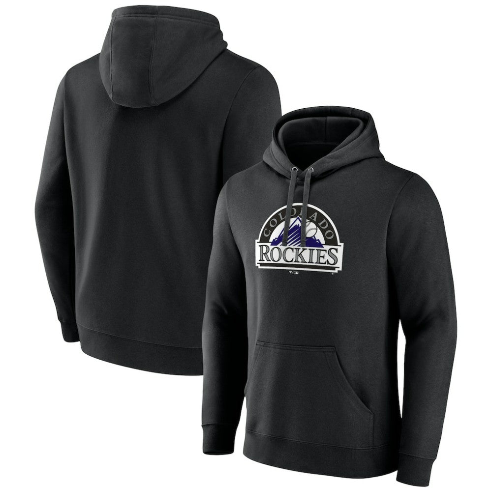 Colorado Rockies Cooperstown Collection Pullover Hoodie - Black - MLB Lifestyle