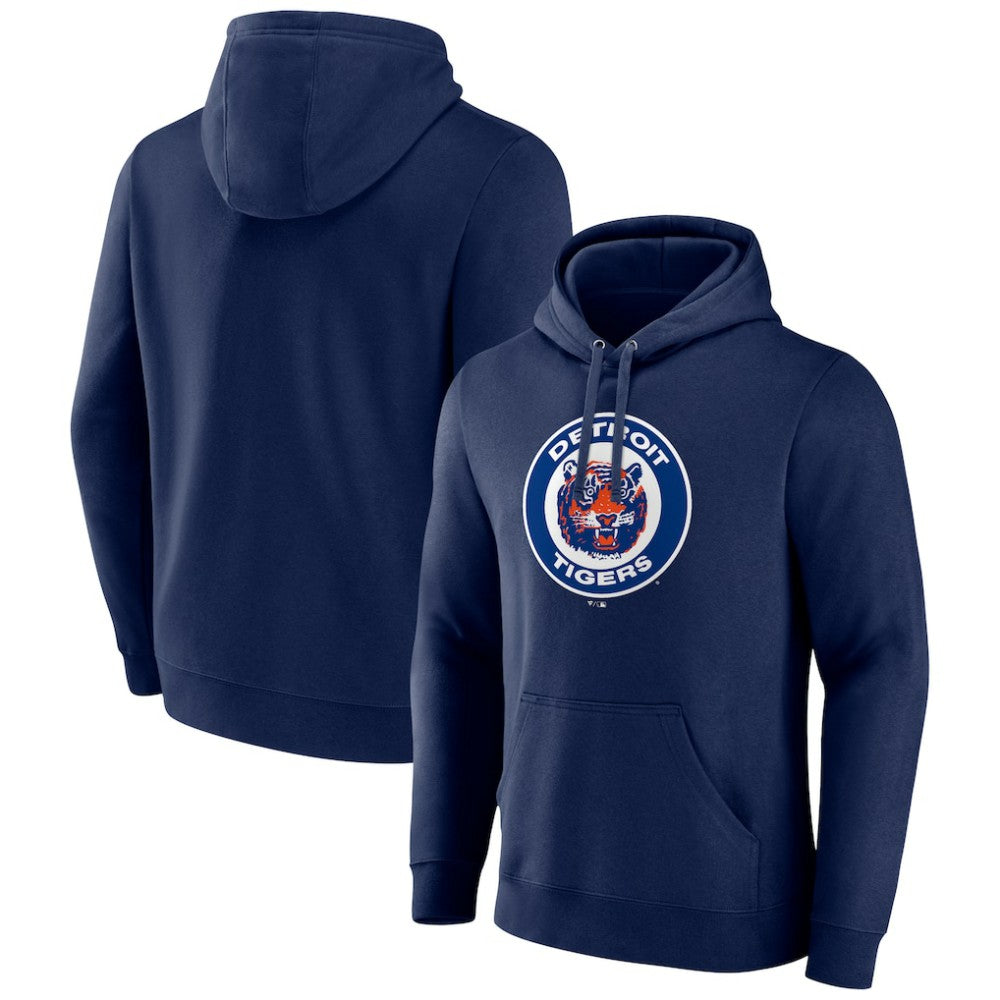 Detroit Tigers Cooperstown Collection Pullover Hoodie - Navy - MLB Lifestyle
