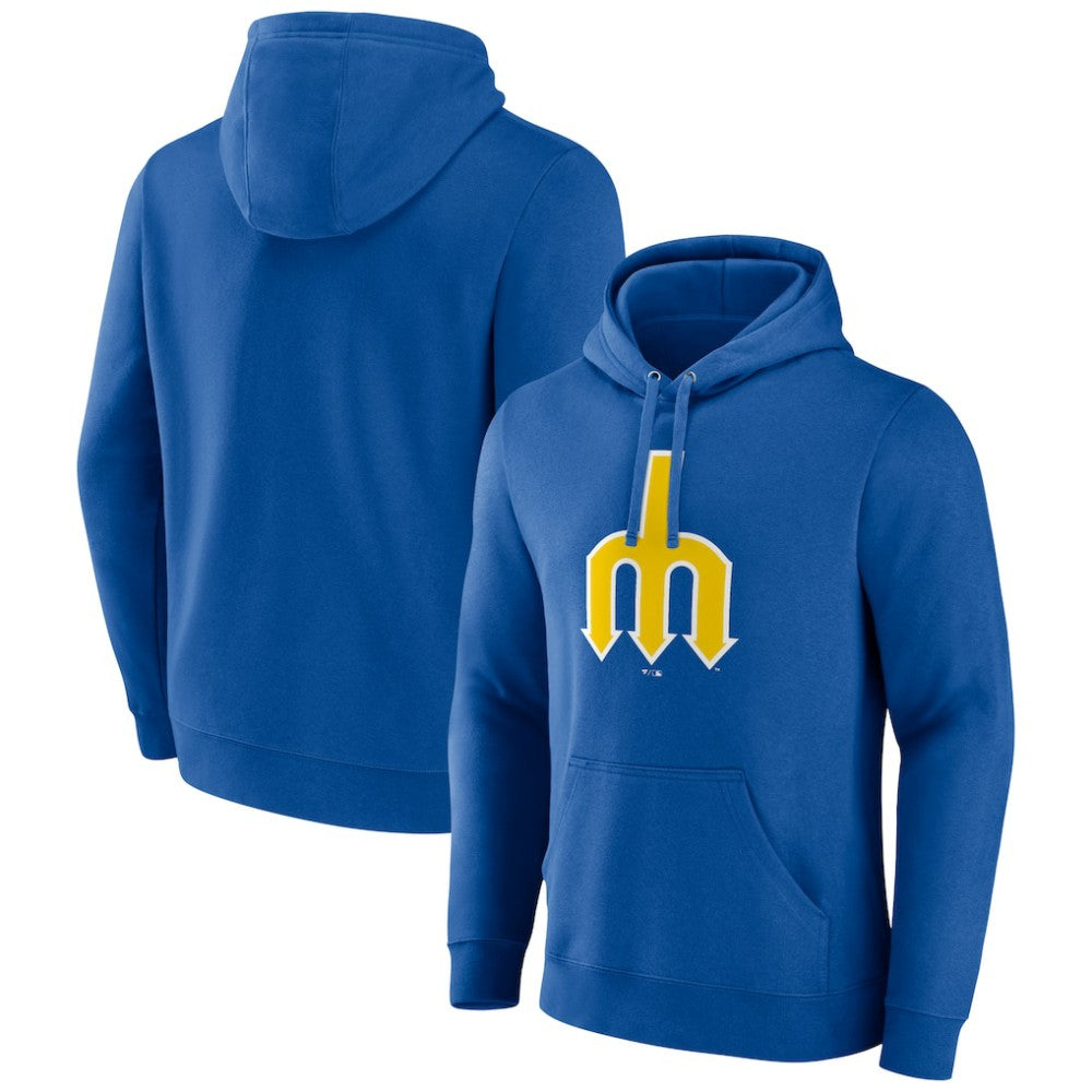 Seattle Mariners Cooperstown Collection Pullover Hoodie - Royal - MLB Lifestyle