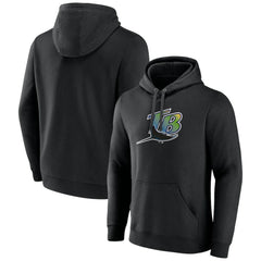 Tampa Bay Rays Cooperstown Collection Pullover Hoodie - Black - MLB Discount