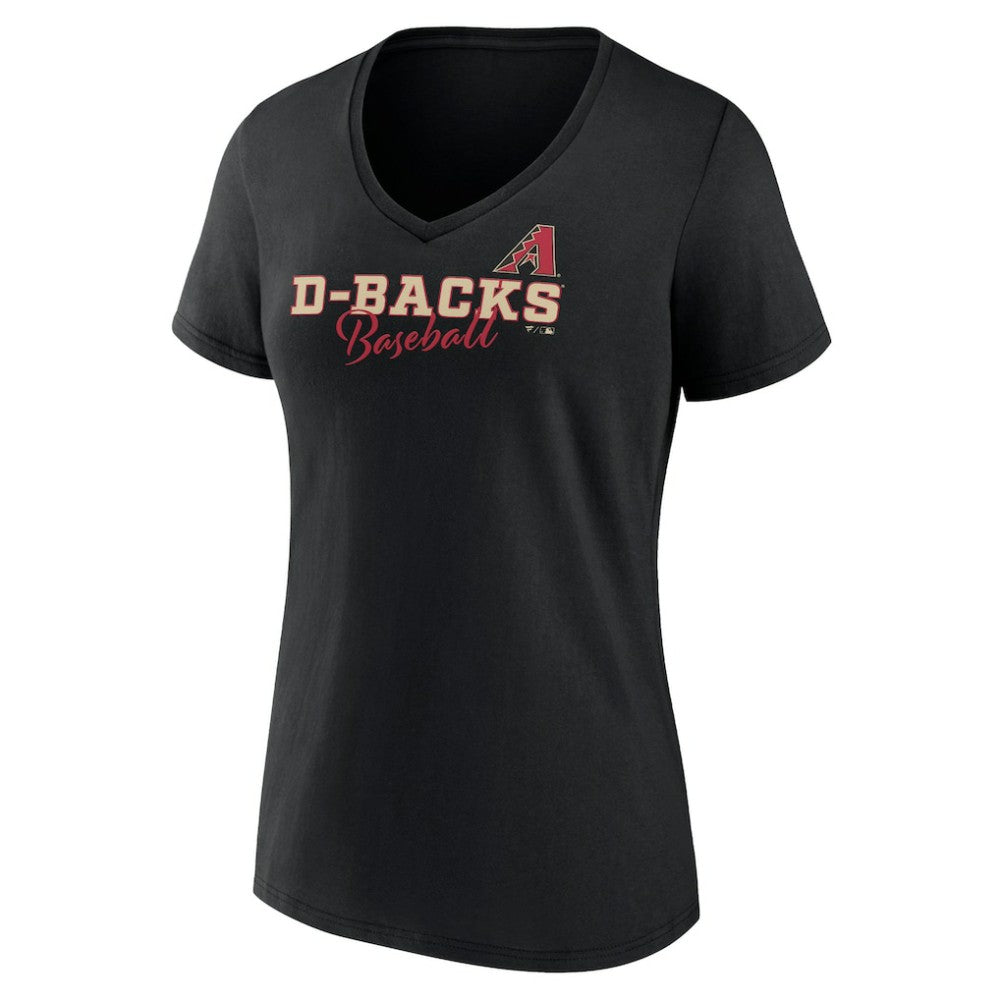 Arizona Diamondbacks Women's Back In Business V-Neck T-Shirt - Black - MLB Discount