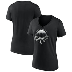 Chicago White Sox Women's One Champion V-Neck T-Shirt - Black - MLB Sale