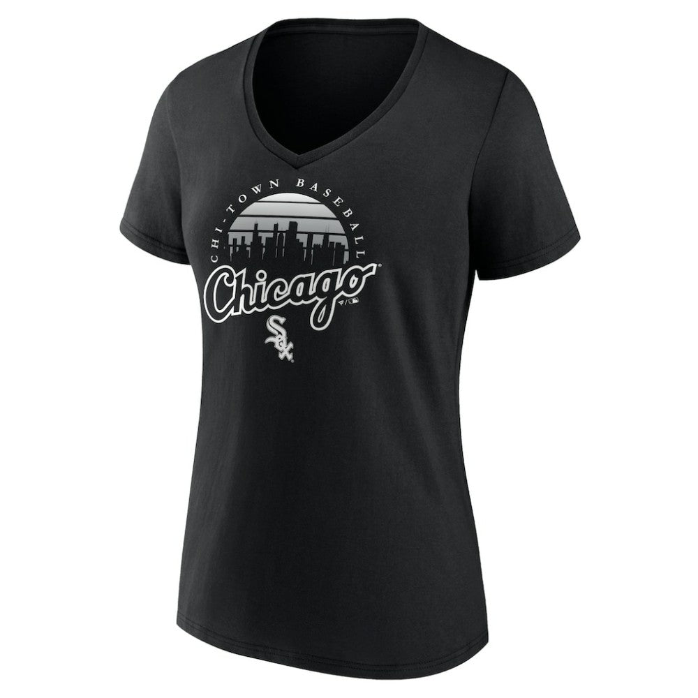 Chicago White Sox Women's One Champion V-Neck T-Shirt - Black - MLB Sale