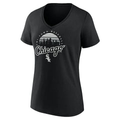 Chicago White Sox Women's One Champion V-Neck T-Shirt - Black - MLB Sale