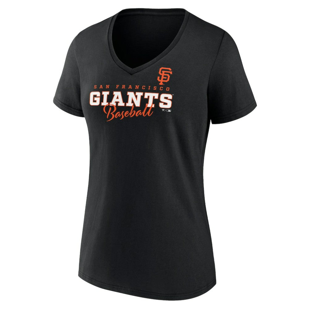 San Francisco Giants Women's Back In Business V-Neck T-Shirt - Black - MLB Online