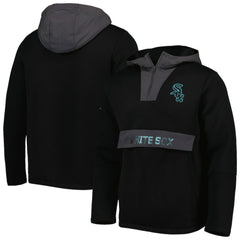 Chicago White Sox Levelwear Ruckus Quarter-Zip Hoodie - Black - MLB Discount