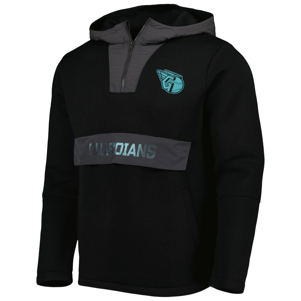 Cleveland Guardians Levelwear Ruckus Quarter-Zip Hoodie - Black - MLB Sale