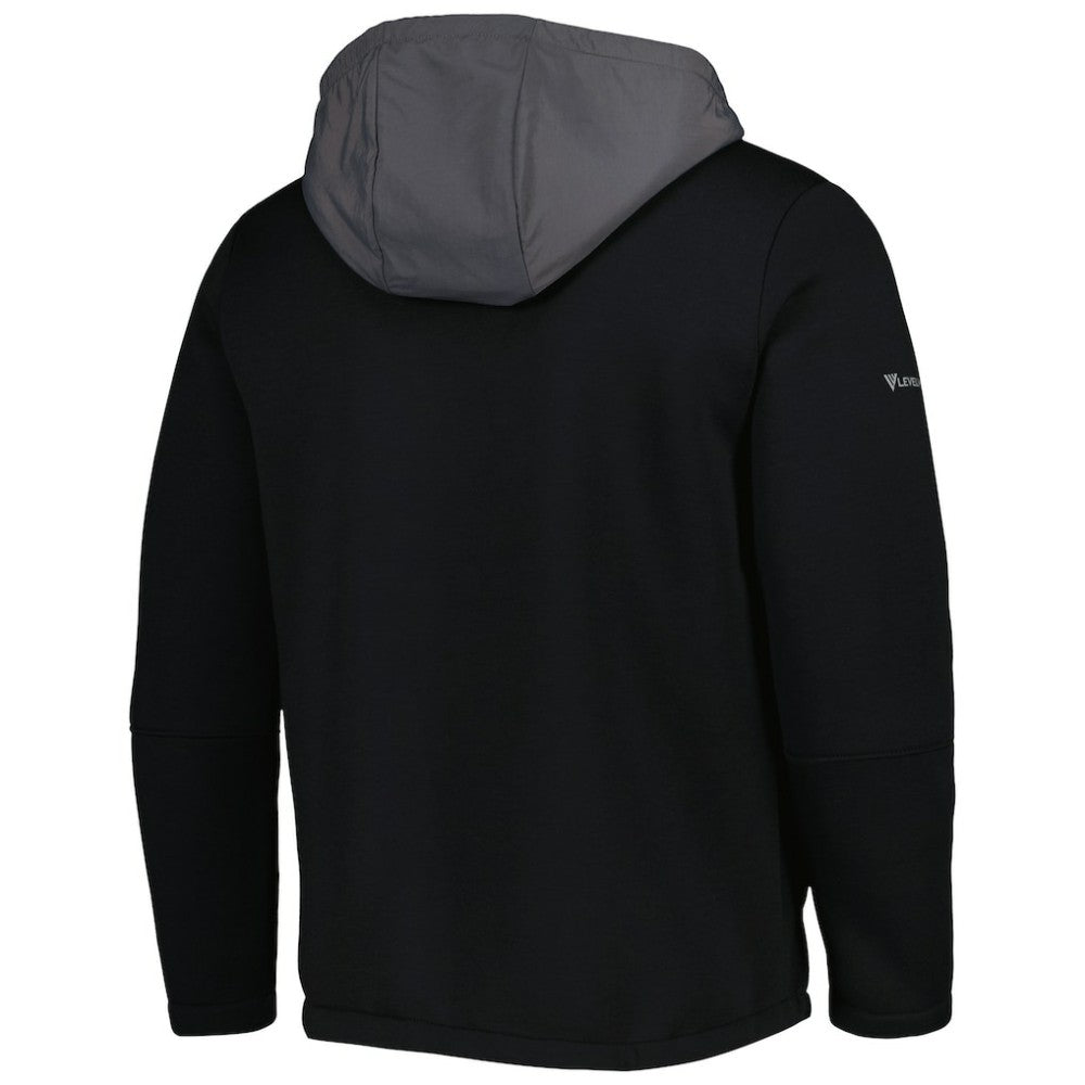 Atlanta Braves Levelwear Ruckus Quarter-Zip Hoodie - Black - MLB Lifestyle