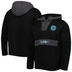 Chicago Cubs Levelwear Ruckus Quarter-Zip Hoodie - Black - MLB Lifestyle