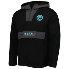 Chicago Cubs Levelwear Ruckus Quarter-Zip Hoodie - Black - MLB Lifestyle