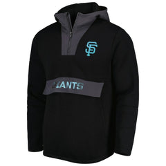 San Francisco Giants Levelwear Ruckus Quarter-Zip Hoodie - Black - MLB Discount