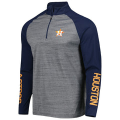 Houston Astros Levelwear Vandal Raglan Quarter-Zip Top - Heather Gray - MLB Online
