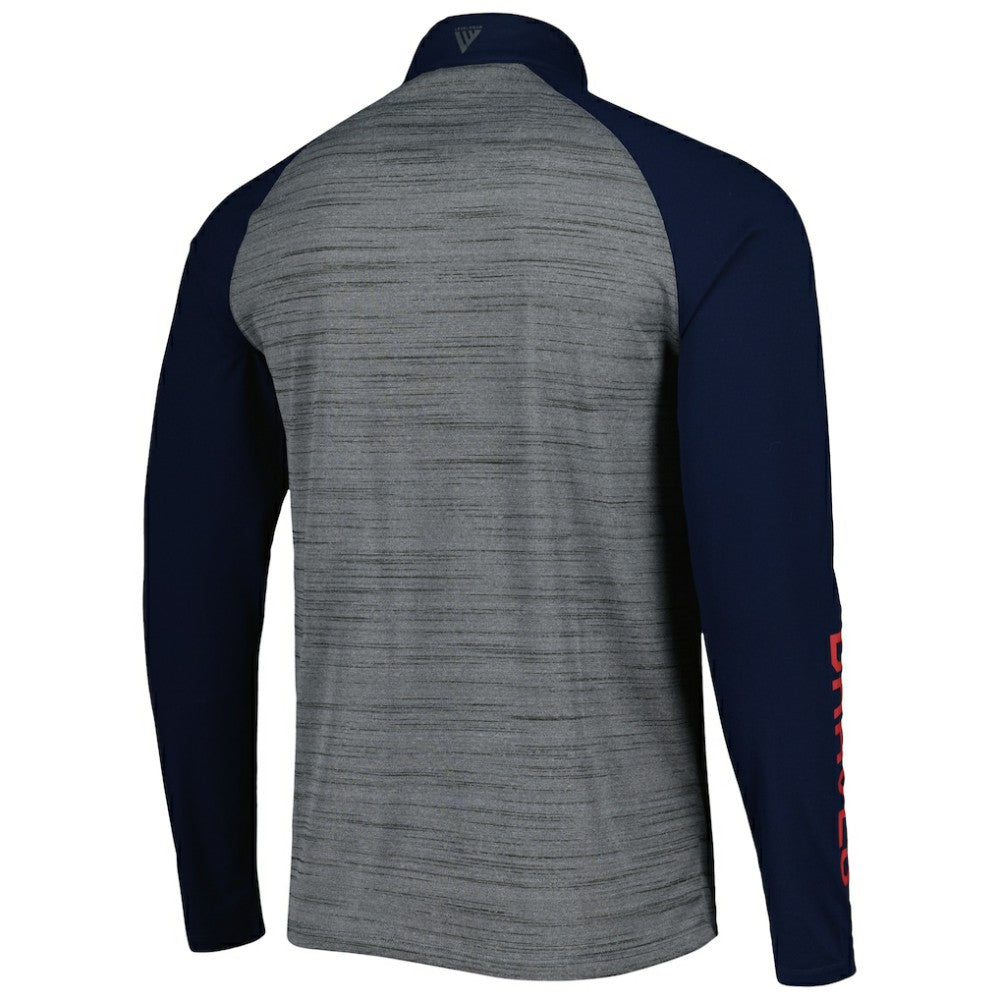 Atlanta Braves Levelwear Vandal Raglan Quarter-Zip Top - Heather Gray - MLB Sale