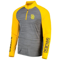 San Diego Padres Levelwear Vandal Raglan Quarter-Zip Top - Heather Gray - MLB Online