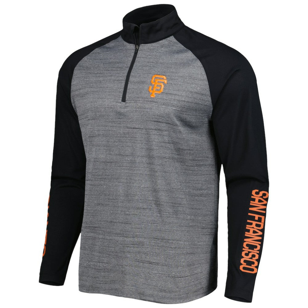 San Francisco Giants Levelwear Vandal Raglan Quarter-Zip Top - Heather Gray - MLB Sale