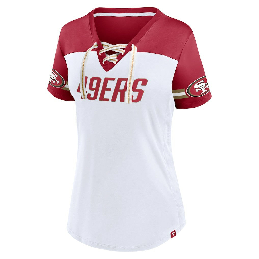Fanatics Deebo Samuel San Francisco 49ers Women's Athena Name & Number V-Neck Top White