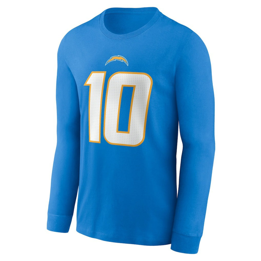 Nike Justin Herbert Los Angeles Chargers Player Name & Number Long Sleeve T-Shirt Powder Blue