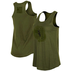 Chicago White Sox New Era Women's 2023 Armed Forces Day Racerback Tank Top - Olive - New Era Lifestyle