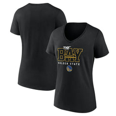 Golden State Warriors Women's Core Hometown Launch V-Neck T-Shirt Black