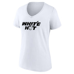 Miami Heat Women's Core Hometown Launch V-Neck T-Shirt White