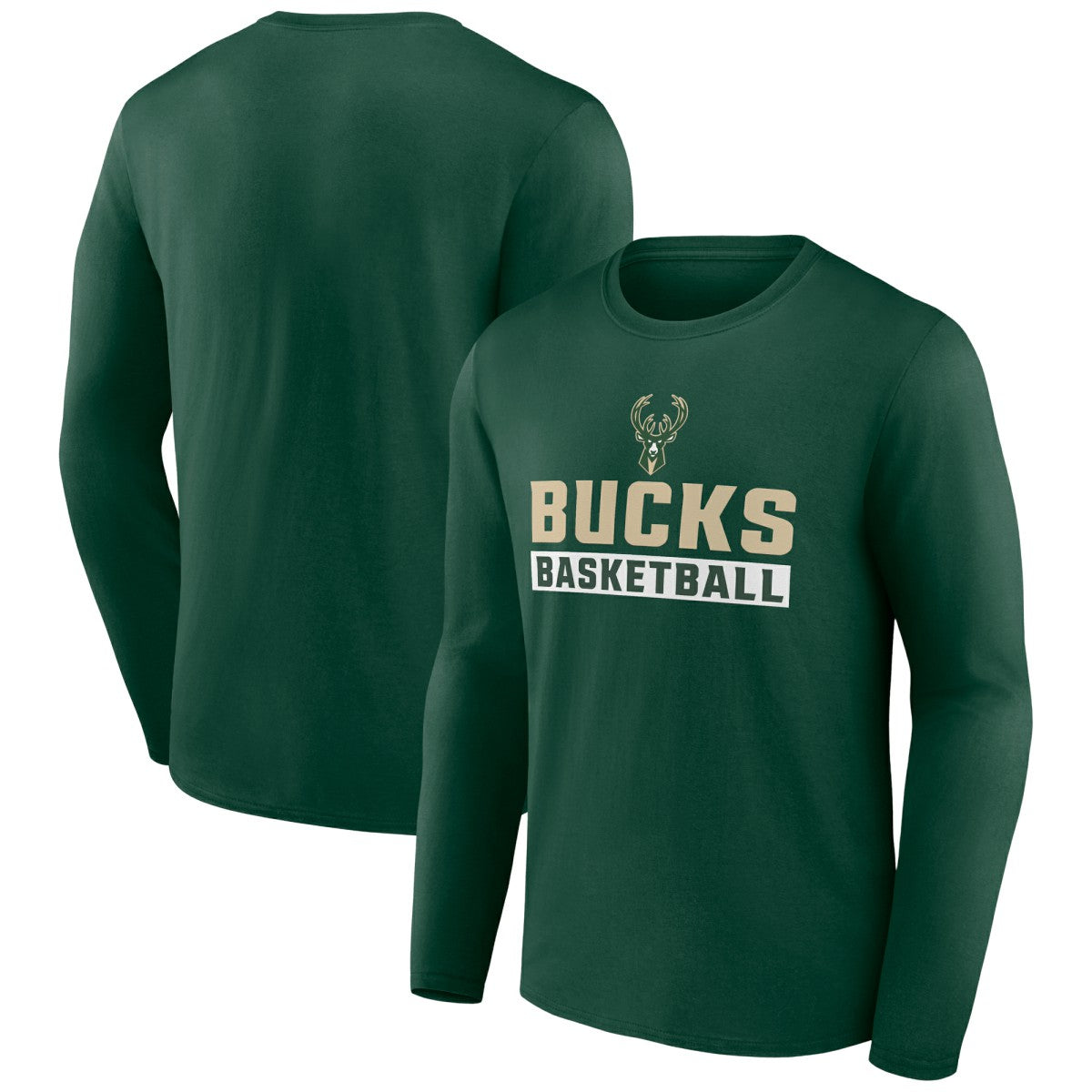 Milwaukee Bucks Let's Go Long Sleeve T-Shirt Green