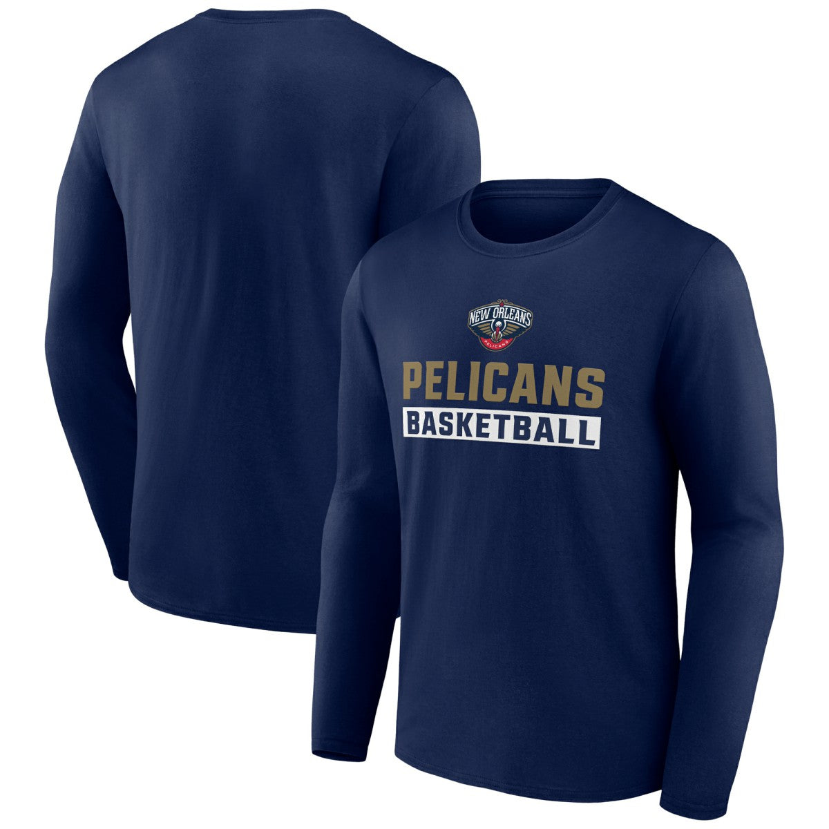 New Orleans Pelicans Let's Go Long Sleeve T-Shirt Navy