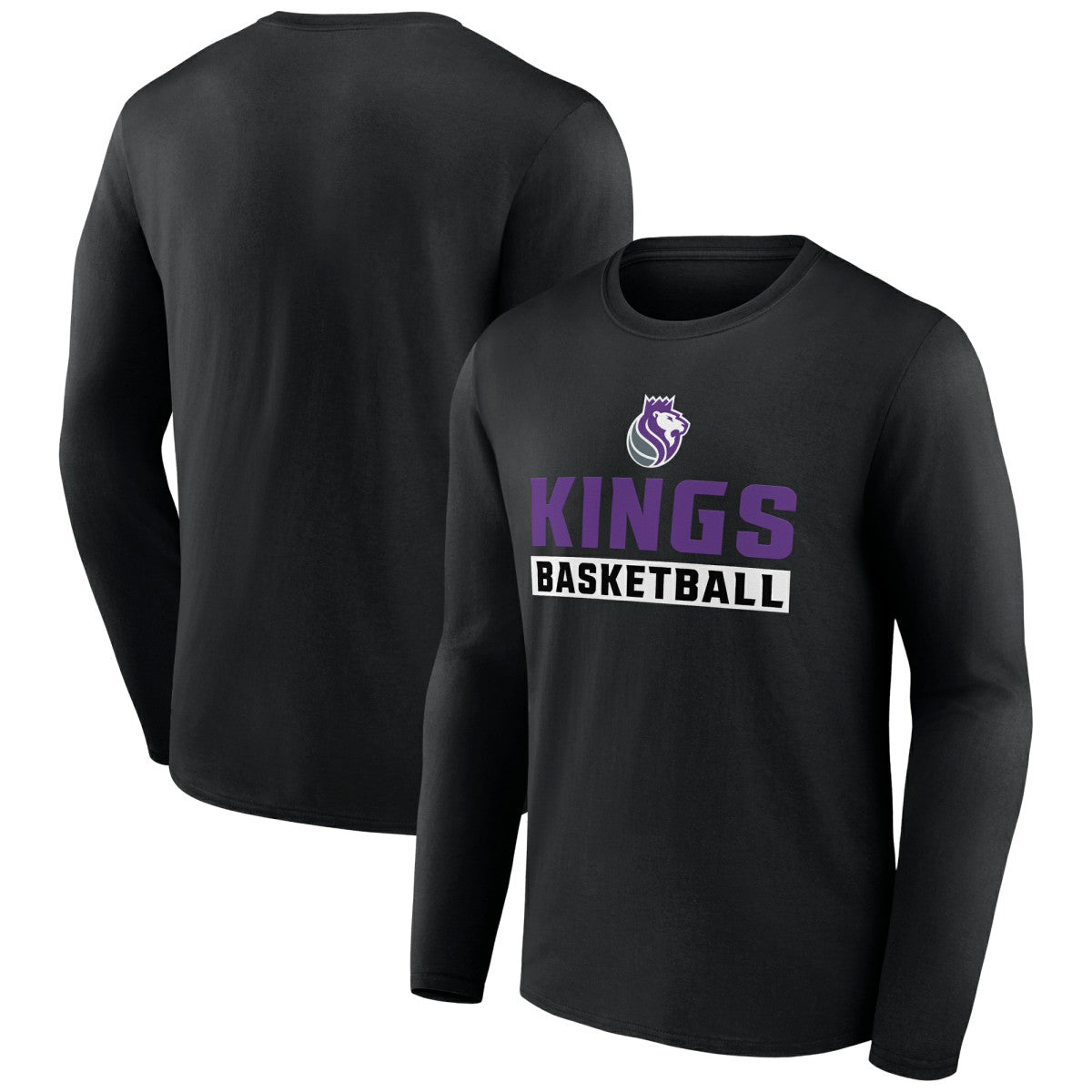 Sacramento Kings Let's Go Long Sleeve T-Shirt Black