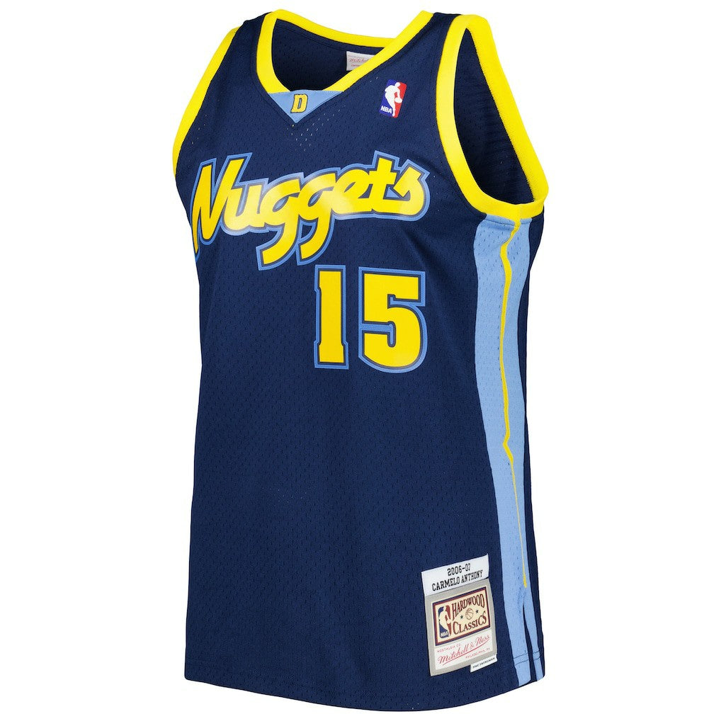 Carmelo Anthony Denver Nuggets Hardwood Classics Swingman Jersey for sale Navy | Mitchell & Ness outlet