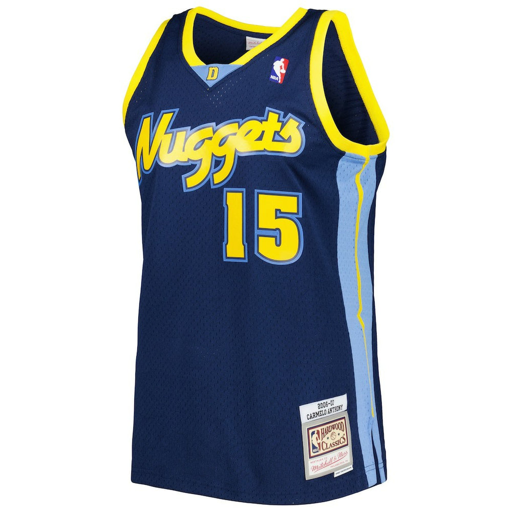 Carmelo Anthony Denver Nuggets Hardwood Classics Swingman Jersey for sale Navy | Mitchell & Ness outlet