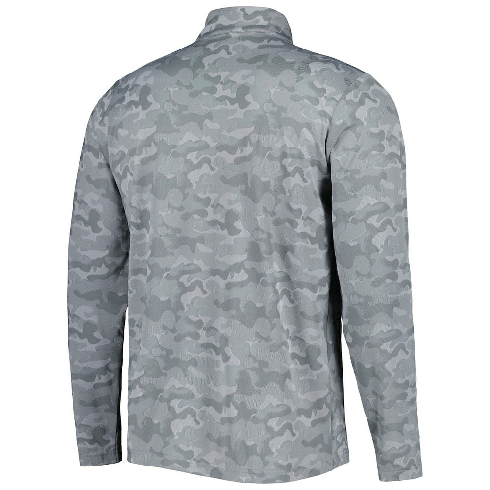 Dallas Cowboys Antigua Brigade Throwback Quarter-Zip Top Gray